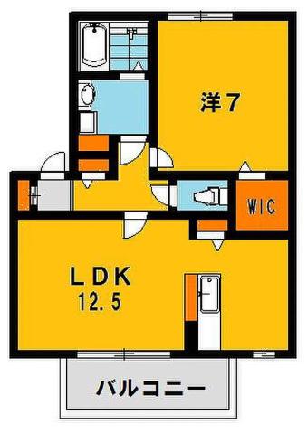 ロイヤル・ガーデンC棟(1LDK/1階)の間取り写真