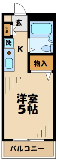 ハイツ・トーン(1K/3階)の間取り写真