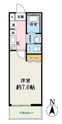 柏の葉キャンパス8(1K/2階)の間取り写真