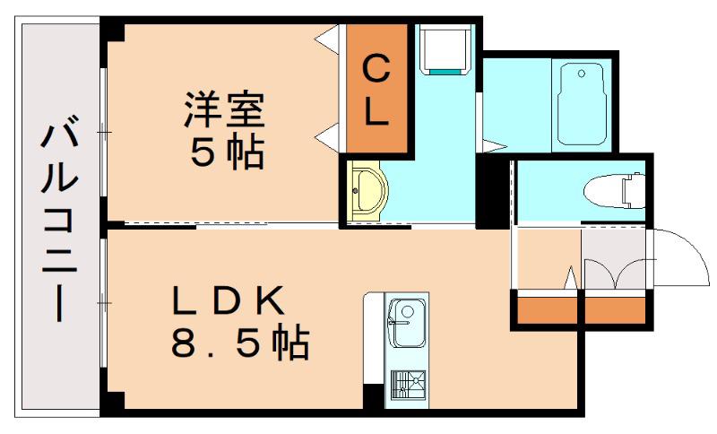 HALEKULANI(1LDK/2階)の間取り写真