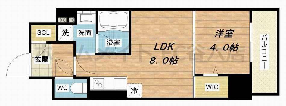 アーバネックス西天満(1LDK/5階)の間取り写真