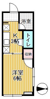 サニースポット(1K/1階)の間取り写真