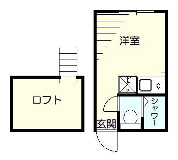 ユナイト星川フローリー(ワンルーム/1階)の間取り写真
