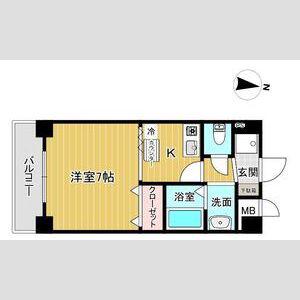 ポコアポコ明石鍛冶屋町5番館(1K/4階)の間取り写真