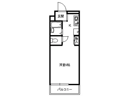 ルミエール箕面III(1K/1階)の間取り写真