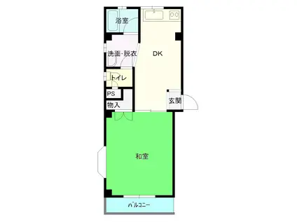 リバーサイド・エイト(1DK/3階)の間取り写真