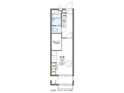 レオパレスバロンI(1K/1階)の間取り写真