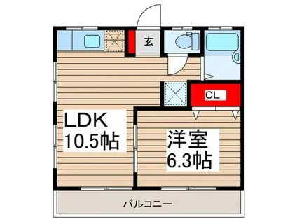 アーバンライフ(1LDK/1階)の間取り写真