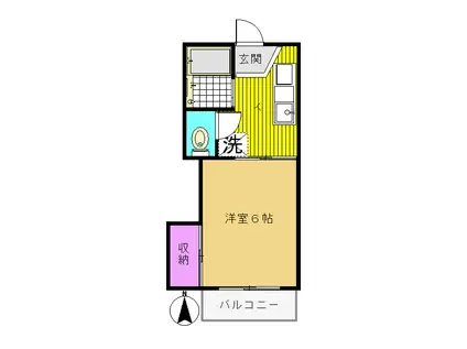 コーポラフォーレ(1K/1階)の間取り写真