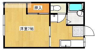 コーポやちよ(1K/1階)の間取り写真