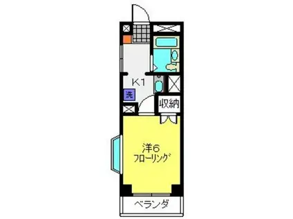 コスモ佐野第2(1K/3階)の間取り写真