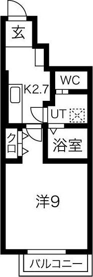 JR東北本線 花巻駅 徒歩37分 2階建 築4年(1K/1階)の間取り写真