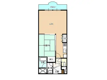 コースト・ビュー・サントピア(1LDK/2階)の間取り写真