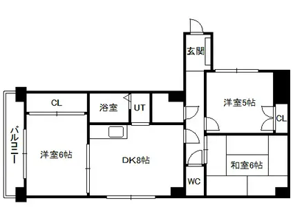 ロワールN(3LDK/5階)の間取り写真