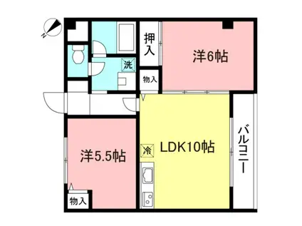 ROI RAFFINE(2LDK/3階)の間取り写真