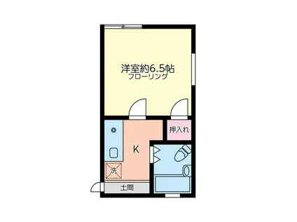 菊名パークテラス(1K/1階)の間取り写真