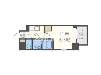 エスリード新北野グランリンク(1K/4階)の間取り写真