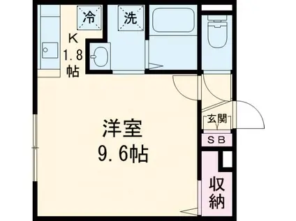 アマン幸町(1K/1階)の間取り写真