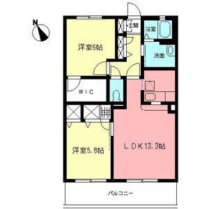 グランバリエ(2LDK/1階)の間取り写真