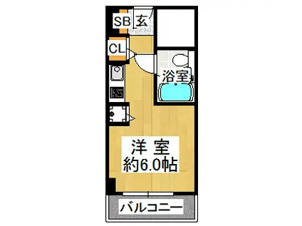 学園西カレッジハイツ(ワンルーム/5階)の間取り写真