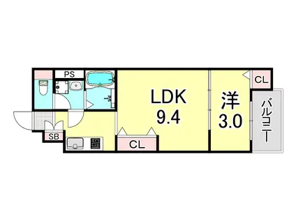 リアライズ垂水II(1LDK/3階)の間取り写真