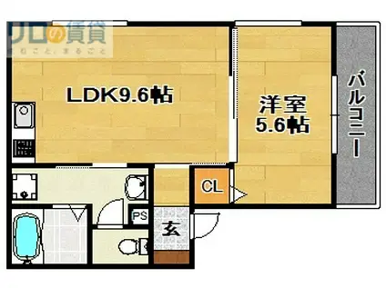 JINパレス井高野(1LDK/1階)の間取り写真