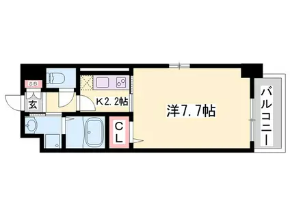 RUTS 総社本町(1K/4階)の間取り写真