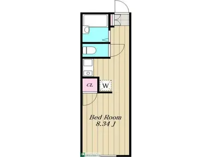 デュオメゾン三軒茶屋(ワンルーム/2階)の間取り写真