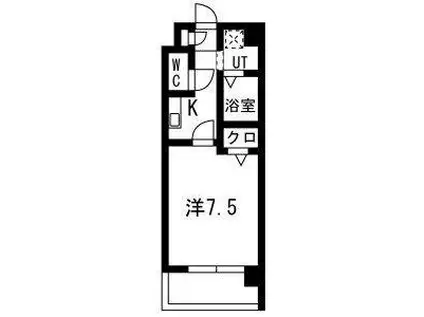 MERCI(1K/1階)の間取り写真