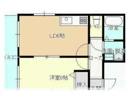 フレグランス成道(1DK/3階)の間取り写真