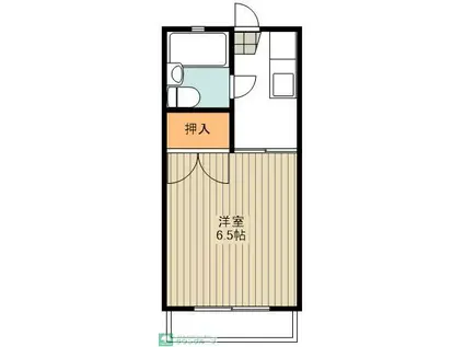 シモンコーポ(1K/1階)の間取り写真