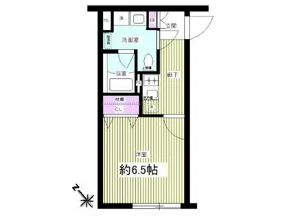 スタンズ門前仲町(1K/4階)の間取り写真