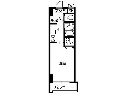 リードIN南郡元(1K/4階)の間取り写真