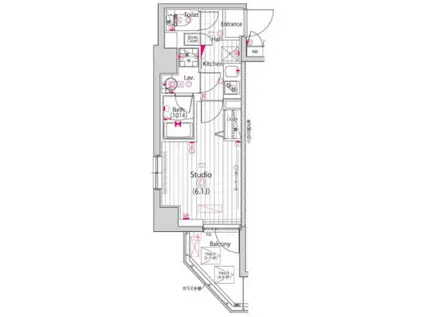 ガーラ横濱関内グランドステージ(1K/7階)の間取り写真