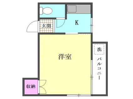 安方ハイツ(1K/2階)の間取り写真