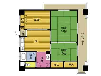 アリスマンション(3DK/3階)の間取り写真