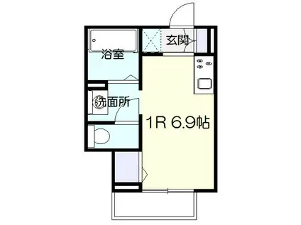 S・TIRA A(ワンルーム/1階)の間取り写真