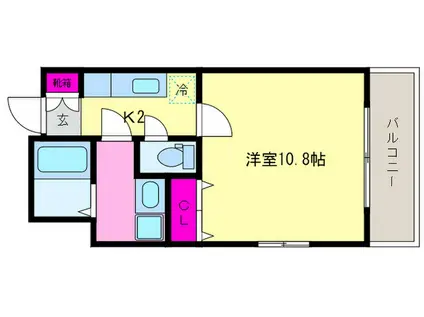 メゾンブレス(1K/4階)の間取り写真