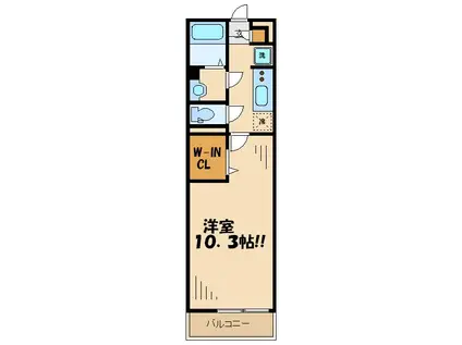 リブリ・GRACIOUS(1K/3階)の間取り写真