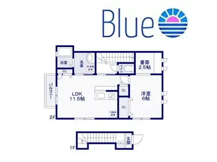 VENT VERT横浜富岡(1SLDK/2階)の間取り写真