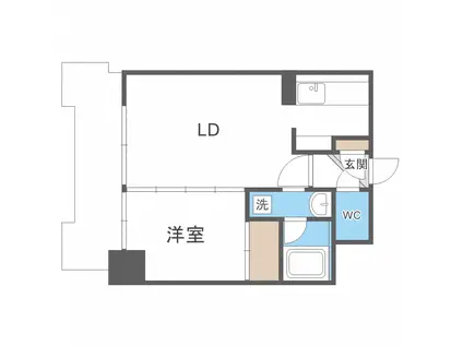 トミイビルNO39(1LDK/4階)の間取り写真