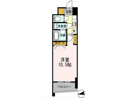 カスタリアタワー肥後橋(1K/11階)の間取り写真