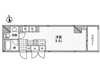 アーデン芝公園(ワンルーム/8階)の間取り写真