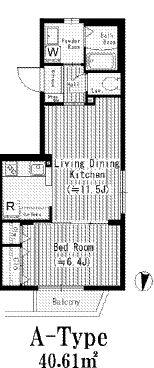TOKYO FLAT(1LDK/1階)の間取り写真