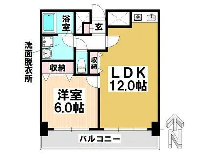ベラビスタ柴田(1LDK/2階)の間取り写真