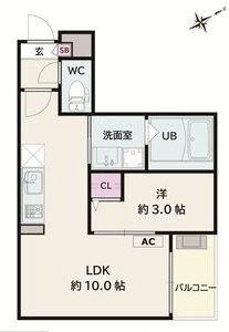 JACK HACHIMANIII(1LDK/3階)の間取り写真