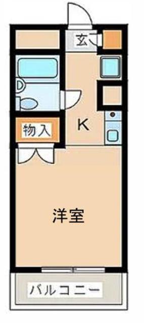 セシーズ新百合丘(ワンルーム/4階)の間取り写真