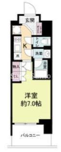 ルネフラッツ谷町四丁目(1K/2階)の間取り写真