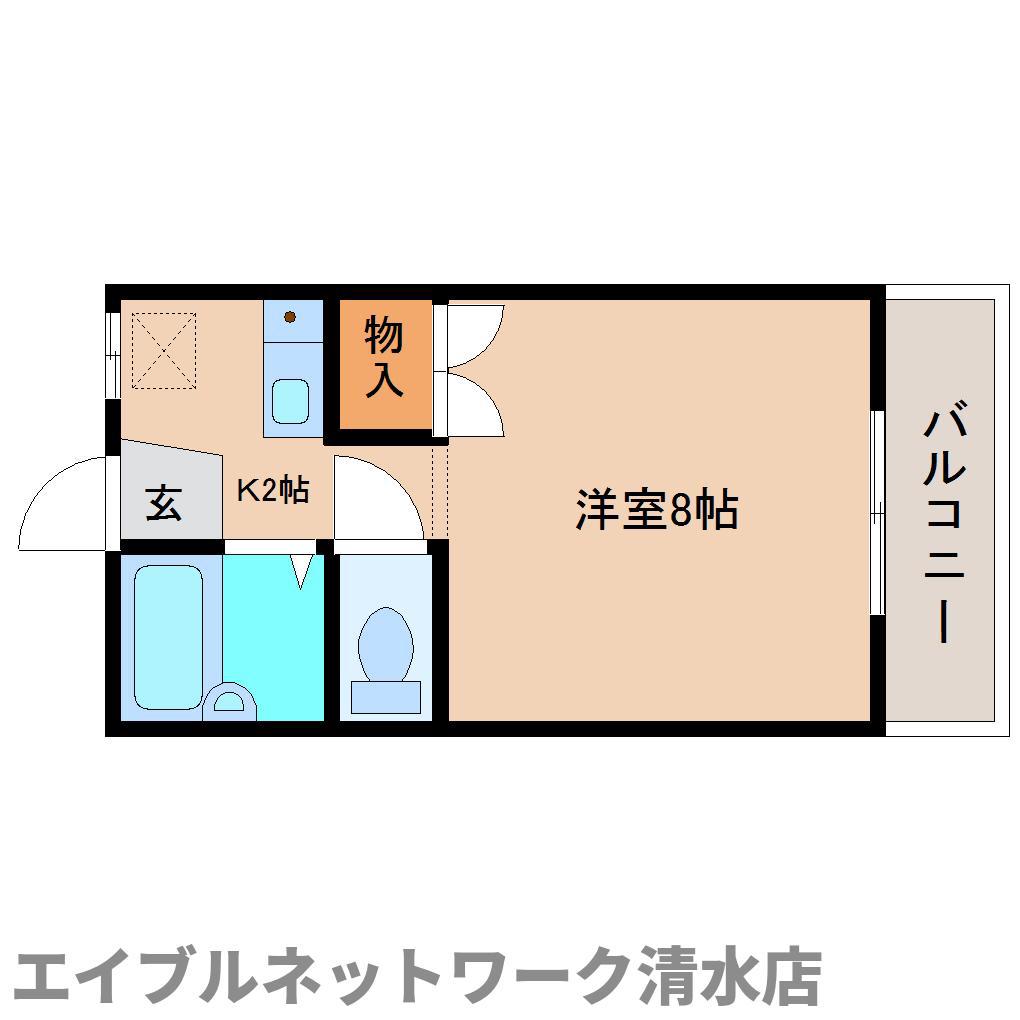 メゾン寿(1K/2階)の間取り写真