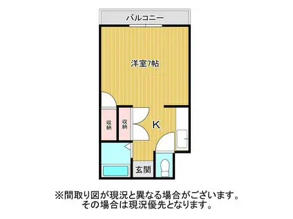 ロイヤルパークハイム(1K/2階)の間取り写真